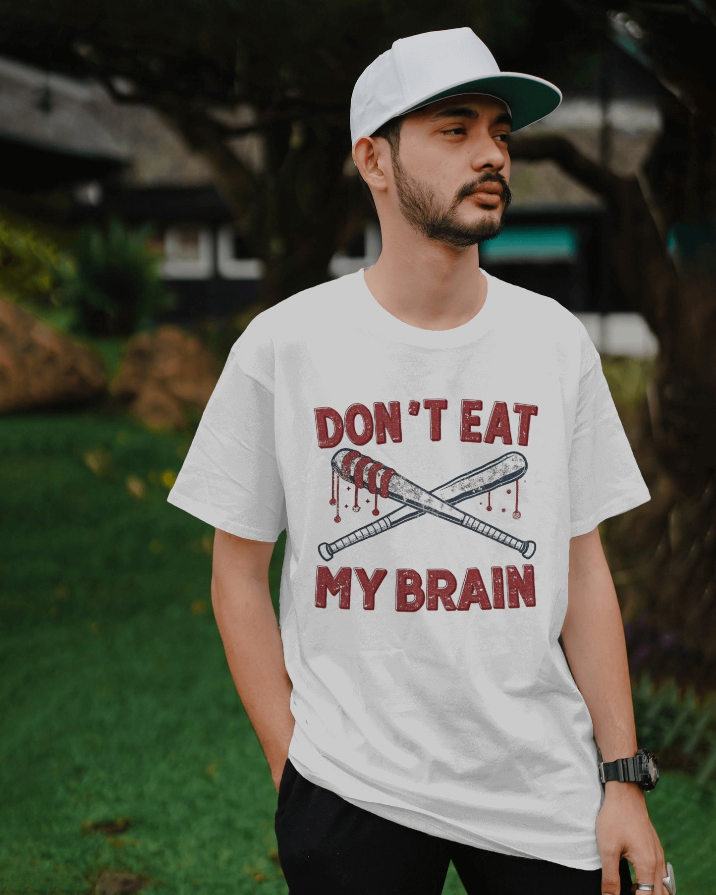 Funny Zombie-Themed Heavy Cotton Tee