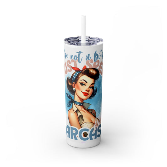 Retro Pin-Up Skinny Tumbler